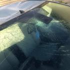 The damaged Mazda Demio. Photo: North Canterbury News