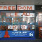 An Oamaru man was arrested and charged with wilful damage after allegedly vandalising Waitaki MP...