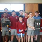 St Joseph’s School pupils show off their robotic creations to prevent red-billed gulls from...