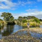 Wyndham farmer Mat McRae at Mokoreta River as water levels remain low due to the lack of rain....