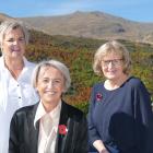 New Arrowtown Returned and Services’ Association president Rosemary Chalmers (centre), with...