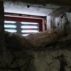 The only window in the Bucha basement Oleksiy Babansky sheltered in. PHOTO: OLEKSIY BABANSKY