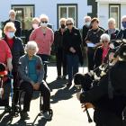 Performing for the residents of Balmoral Park in Dunedin for a late Anzac Day service are...