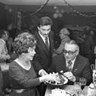 Paul Massetti offers birthday cake to his parents Noelene and Ray — who established the La Scala...
