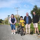 Wanting to see some action on a planned cycle and walkway along Ardgowan Rd are (from left)...