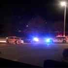 Police at the intersection of Wansbeck and Wye Sts in Oamaru. Photo: Rebecca Ryan