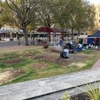 Protesters in the Octagon removed tents and structures this morning. Photo: Stephen Jaquiery