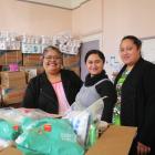 Oamaru Pacific Island Community Group team members (from left) Silou Temoana, Lauao Havili and...