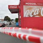 The Mosgiel Mini Mart after the alleged robbery. Photo: Peter McIntosh