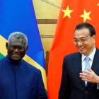 Solomon Islands Prime Minister Manasseh Sogavare and Chinese Premier Li Keqiang. Photo: Getty...