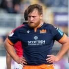 Former Otago University prop Angus Williams in action for Edinburgh recently. PHOTO: SUPPLIED