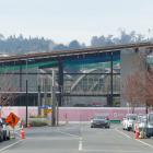 The Balclutha Bridge viewed through the shell of the new Clutha Community Hub yesterday. The hub...