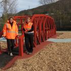 Central Otago District Council parks officer projects Marie Gordon (left) and project manager...