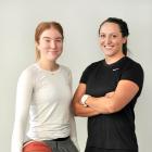 New Southern Hoiho signings Olivia O’Neill (left) and Samara Gallaher at the Edgar Centre...