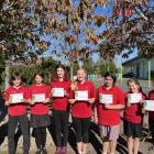 One World Education consultant Mary McRostie (left) visited Kaiapoi North School to present...