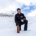 Coronet Peak ski area manager Nigel Kerr says snowmaking guns are up and running. PHOTO: NZSKI