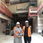 Invercargill Central Ltd marketing manager Amy Hibbs and centre manager Kelvin Mooney at one of...