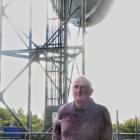 Southland district Councillor Bruce Ford at the Chorus mast at Petersons Hill on Stewart Island....