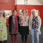 "The Four Seasons — Spring" exhibition curator Ruth Arnison (second from left) with artists (from...