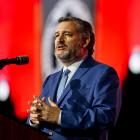 US Senator Ted Cruz addresses the National Rifle Association’s annual convention, at the George R...