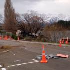 A Waste Management refuse truck ended up on its side on the shore of Lake Wakatipu yesterday...