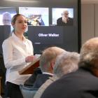Sea Society founder Sian Mair presents her submission to the Clutha District Council vehicles on...