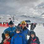 Australians Clint and Telena Donovan with children Frankie (left), Willow and Tucker at Cardrona...