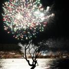 Fireworks over Wanaka on Saturday night.  PHOTO: SUPPLIED / JAMES MITCHELL