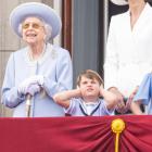 Queen Elizabeth II, Prince Louis of Cambridge, Princess Charlotte of Cambridge and Prince George...