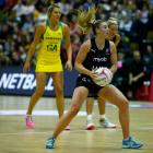 Gina Crampton in action for the Silver Ferns against Australia last year. Photo: Getty Images