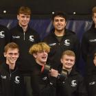 Taking on an intense week of training at a motorsport academy in Dunedin are (back, from left)...