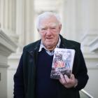 Hampden man Peter Whitehead holds a copy of his autobiography Bwana, There’s a Body in the Bath!....