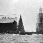 SS Rona aground on Canoe Rock, in the Hauraki Gulf. — Otago Witness, 11.7.1922
