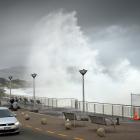 The St Clair Esplanade is pounded by heavy seas at 4.30pm yesterday. Police said yesterday they...