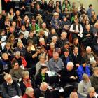 The Glenroy Auditorium during last week's climate change target submission meeting. Photo by...