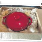 From left: Line the box with insulation, here we’ve used batts. Nestle your pot in the centre....