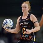 Waikato Bay of Plenty Magic centre Sam Winders looks for options during her team’s ANZ...