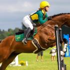 Lucy Harrex (20) clears a fence on Saphie at the South Island showjumping championships in...