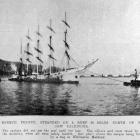 The barque France, which grounded on a reef 60 miles north of Noumea, New Caledonia, is pictured...
