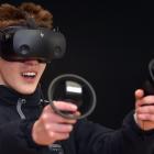 Tom Davis (15), of Dunedin, plays a virtual reality game.