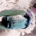 Erika Fairweather dives into the pool to begin her 400m freestyle final at the Commonwealth Games...