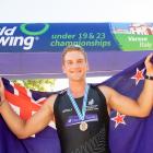 Ben Mason celebrates his bronze medal at the under-23 world championships in Italy. PHOTOS:...