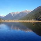 The northern tip of the southern alps near St Arnaud in the Nelson Lakes National Park in late...