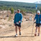 Ultramarathon runners Andy Smith, of Dunedin (left) and Mark Rigby, of Christchurch, take a...