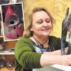 Dunedin artist Bronwyn Mohring is enjoying a new direction in her ceramic works. Photo: Gregor...