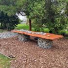 A handmade macrocarpa tabletop was stolen from a children’s adventure playground project in...