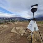 Trig point atop Mt Iron, Wanaka. PHOTO: MARJORIE COOK