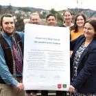 PPTA new and emerging teachers Otago representative Kussi Hurtado-Stuart (left) and Otago Girls’...