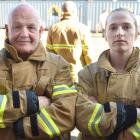 Qualified Firefighter Allan McNeill and Senior Firefighter Izzi Priest Forsyth at the...