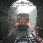 Looking out eastern portal of the Otira Tunnel. PHOTO: WIKIMEDIA COMMONS